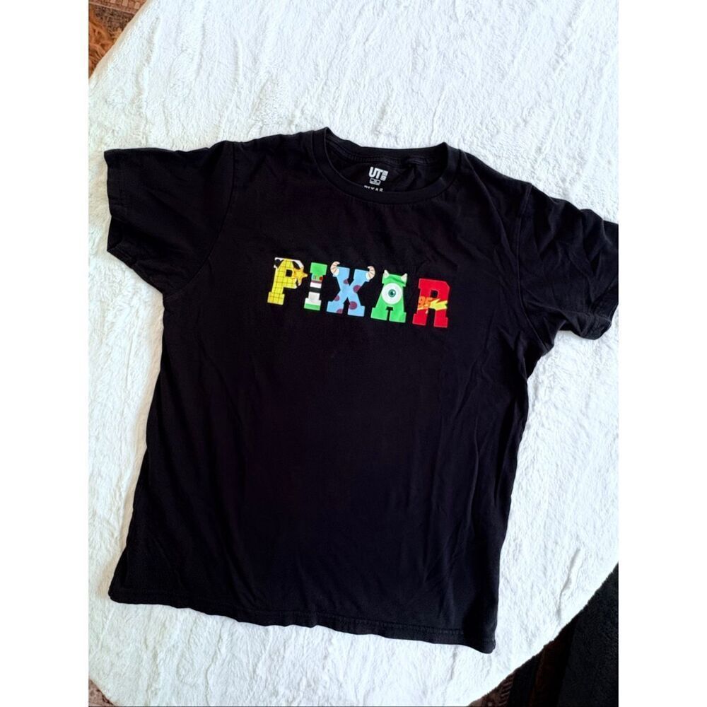Uniqlo UT Pixar T-Shirt Kids Size 13 Black Toy Story Monsters Inc Graphic Tee